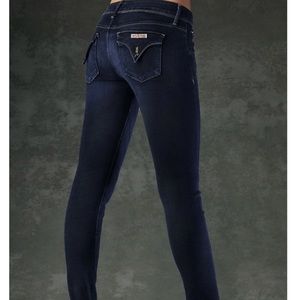 Sz 26 Hudson dark wash skinny jeans.